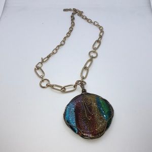 Vintage Youshi rainbow statement necklace